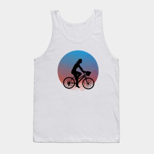 Cycling Vintage Retro Sunset Style Tank Top